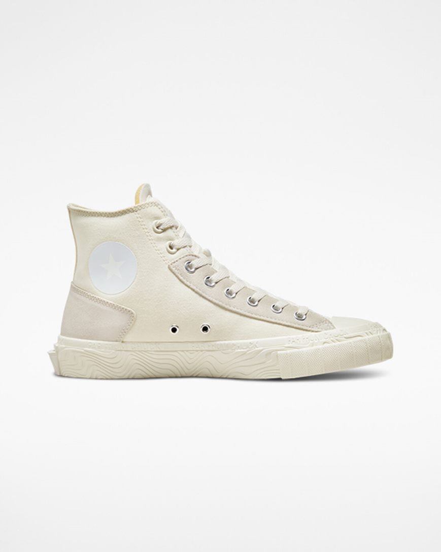 Zapatillas Altas Converse Chuck Taylor Alt Star Wavy Hombre Beige Blancas | PE P4L58W